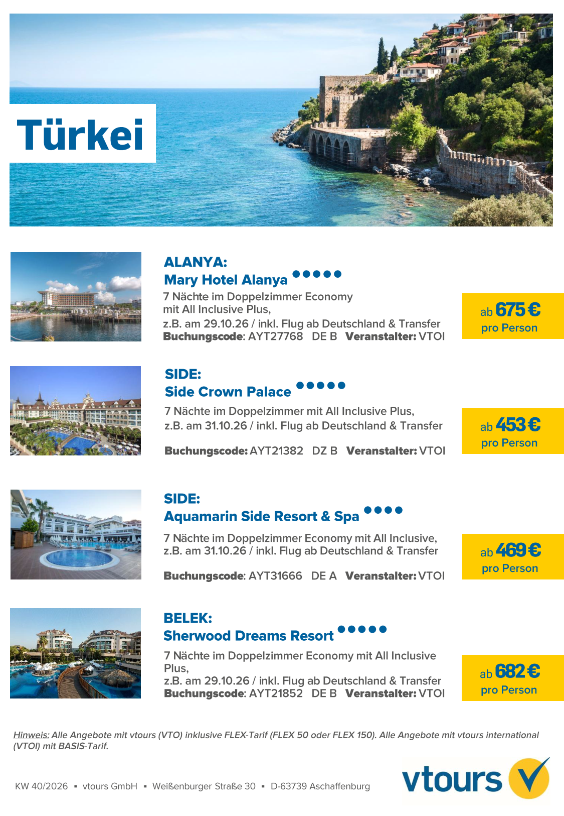 VTOURS Freitagsflyer